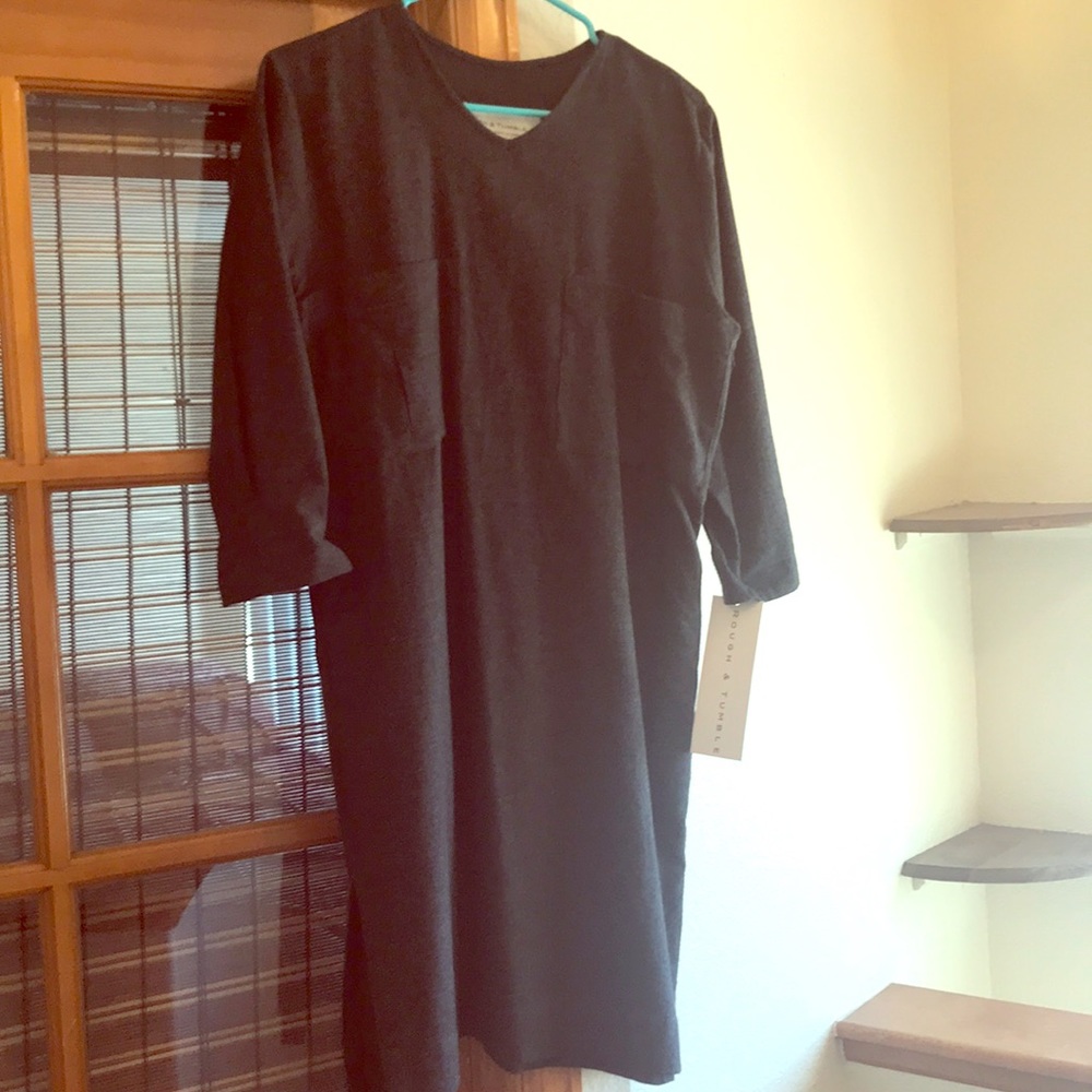 Rough and Tumble Japanese cotton dark gray dress